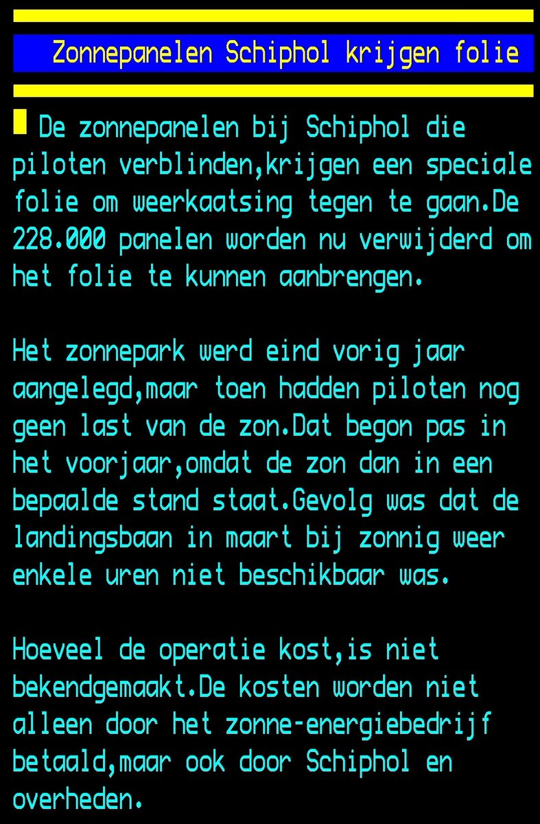 nickynicky78's tweet image. Ze gaan 220.000 stuks vorig jaar bij #Schiphol geplaatste zonnepanelen verwijderen om ze van speciale folie te voorzien... zodat piloten niet langer last hebben van de weerkaatsing van de zon!

Mooi voorbeeld van de klimaatgekte in #Nederland! 

Wat kost dit grapje? 🙈🙉