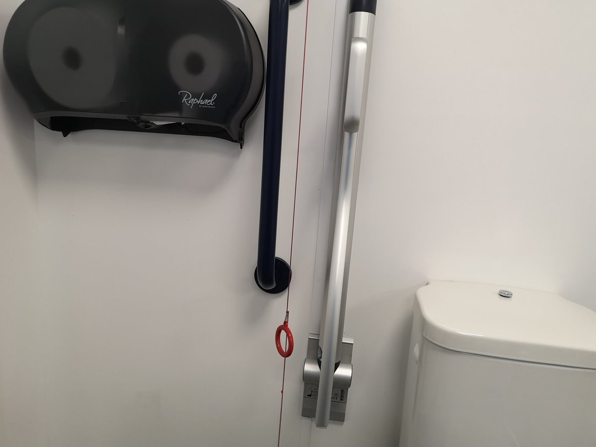 Used a <a href="/ChangingPlaceUK/">Changing Places UK</a> toilet at Clackett Lane services. Couldn't reach the toilet roll from the loo. Had to stand up &amp; reach over. Big fall risk. No loo roll in the holders on the grab rails themselves. Is this compliant with  Changing Places design specs? <a href="/Roadchef/">Roadchef</a>