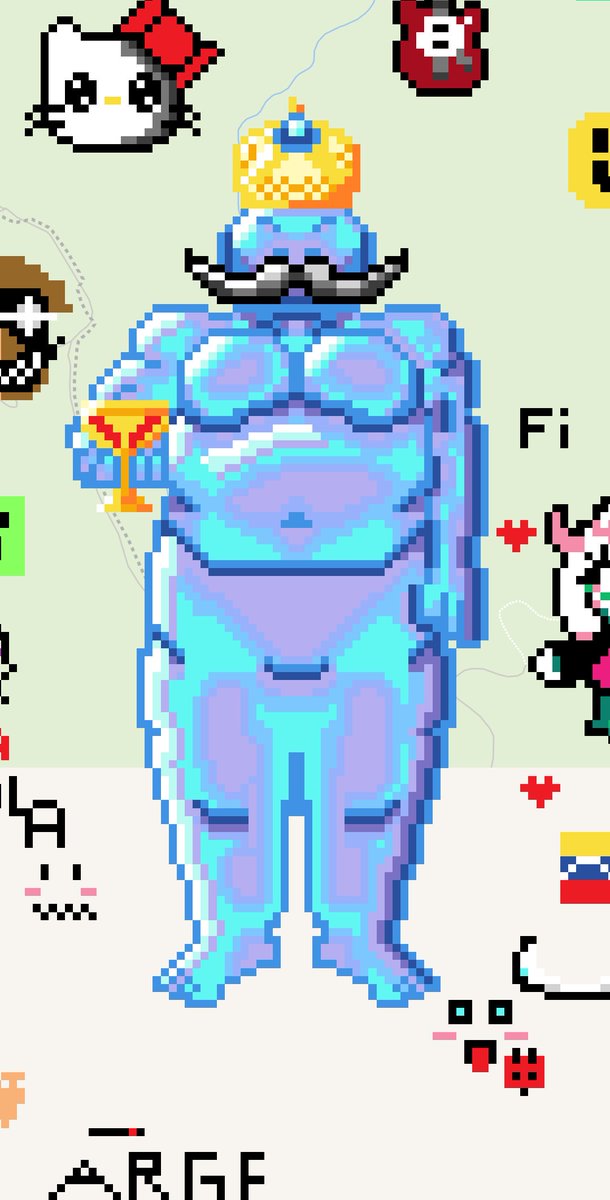 magicwind69's tweet photo. I finish it finally 💙💙💙💙💙🎉🎉🎉 btw its based on roblox game super slime simulator the character king silme #silmeking #silme #art #wplace #barafat #bara #muscles #robloxart #roblox #fyp https://t.co/7FTP8XWFaI