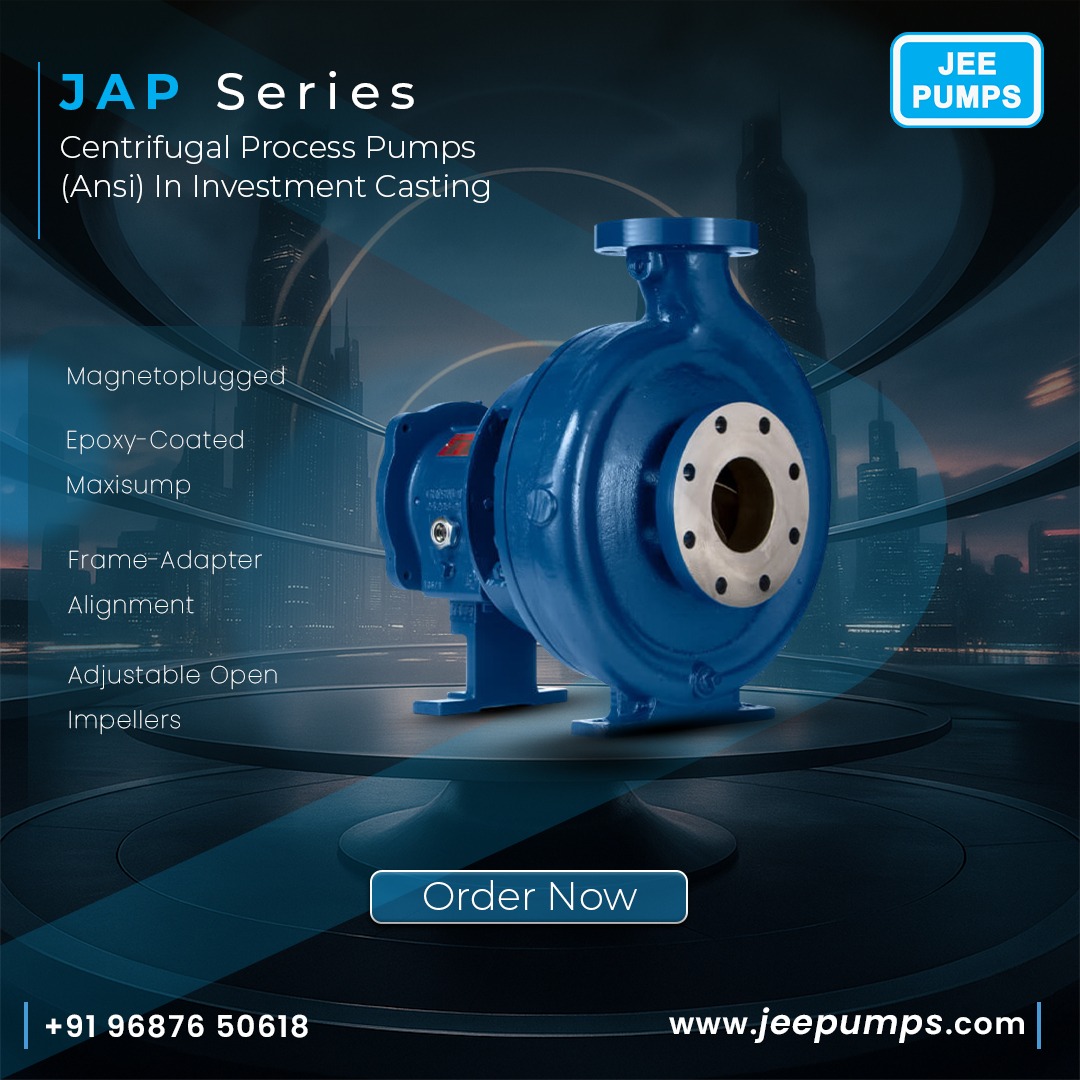 JeeGuj's tweet image. 💧 Power Meets Precision with 𝐉𝐀𝐏 𝐒𝐞𝐫𝐢𝐞𝐬 𝐂𝐞𝐧𝐭𝐫𝐢𝐟𝐮𝐠𝐚𝐥 𝐏𝐫𝐨𝐜𝐞𝐬𝐬 𝐏𝐮𝐦𝐩𝐬!
🔹 Epoxy-Coated
🔹 Adjustable Open Impellers

📞 +91 96876 50618
🌐 jeepumps.com

#CentrifugalPumps #IndustrialPumps #ProcessPumps #EngineeringSolutions #JeePumps
