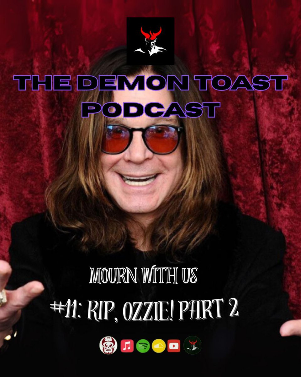 SokoloffDaniel's tweet photo. Join Adrian Amiro, Greg the Programmer, and King Loke for Episode 2 of Demon Toast's #OzzyOsbourne tribute. Explore his heavy metal influence, #BlackSabbath era, solo achievements, and pop cultural impact.. Enjoy King Loke's cover of "Mr. Crowley" and a tribute poem https://t.co/JOn1T40T1s