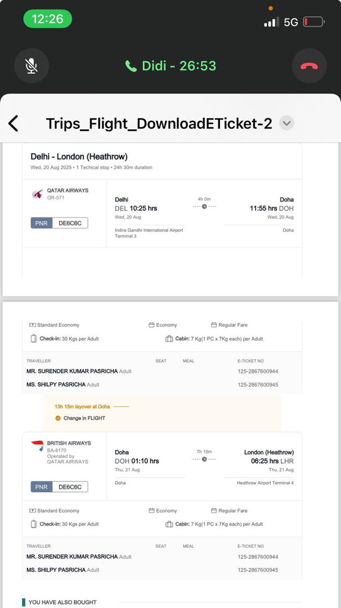 MA_SRM's tweet photo. @HeathrowAirport Attaching the tickets details. Airport authority were not allowing them to collect their luggage and asking them to go back to India or DUBLIN. https://t.co/xKtFArrtoC