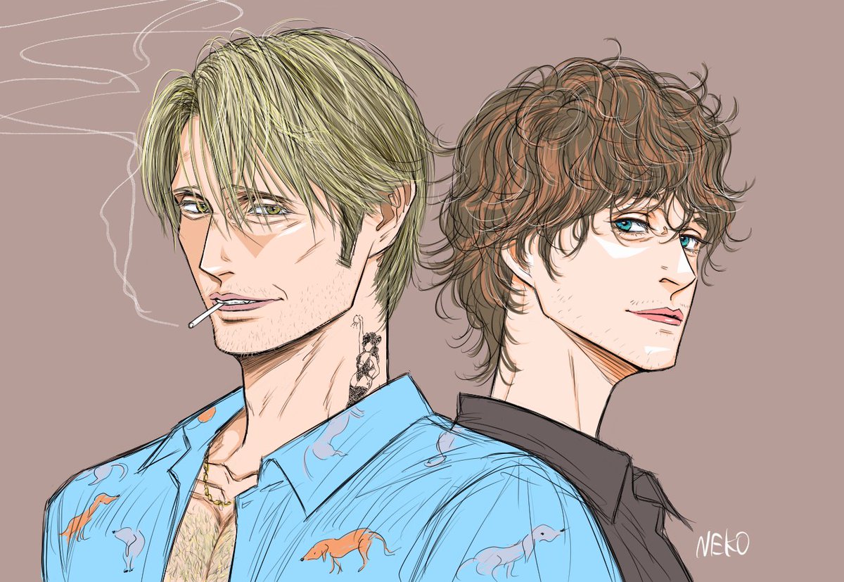 nekoyama_lecter's tweet photo. めちゃくちゃ久しぶりにナイエイ描いた～☺️
 #ChocolateDogs https://t.co/Q6HK47q60o