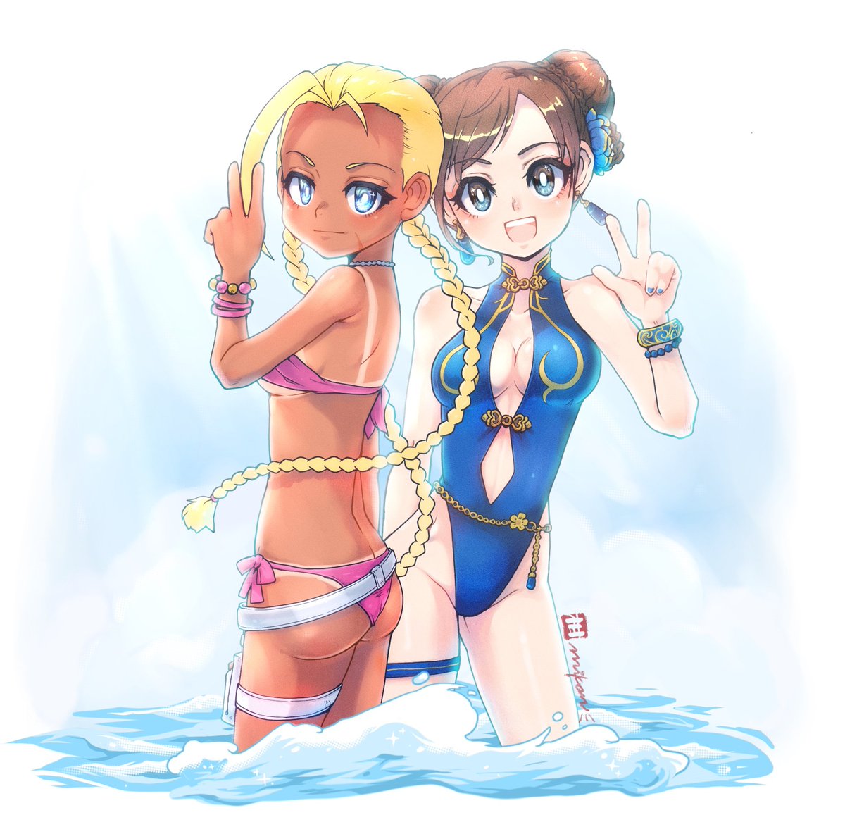 Summer will be over in less than two weeks 😭

#djmikanart #SF6 #Streetfighter #chunli #cammy #swimsuit #fightinggames #ストリートファイター6