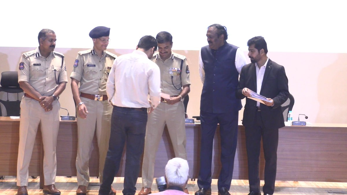 Lokendra Singh (@hydtrafficman) on Twitter photo Honored to be felicitated by Hyderabad City Commisioner of Police <a href="/CVAnandIPS/">CV Anand IPS</a> sir for my contributions towards road safety and promoting traffic education. Grateful for the recognition and committed to continuing the journey toward safer roads. #RoadSafety #Hyderabad
<a href="/HYDTP/">Hyderabad Traffic Police</a> Honored to be felicitated by Hyderabad City Commisioner of Police <a href="/CVAnandIPS/">CV Anand IPS</a> sir for my contributions towards road safety and promoting traffic education. Grateful for the recognition and committed to continuing the journey toward safer roads. #RoadSafety #Hyderabad
<a href="/HYDTP/">Hyderabad Traffic Police</a>