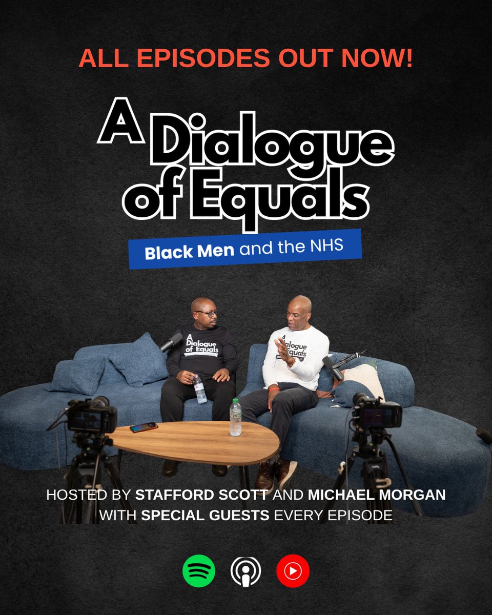 NEW PODCAST OUT NOW 

We’re so proud to be launching the brand new podcast series.....

"A Dialogue of Equals – Black Men &amp; the NHS"

adialogueofequals.com

#ADialogueOfEquals #BlackHealthMatters