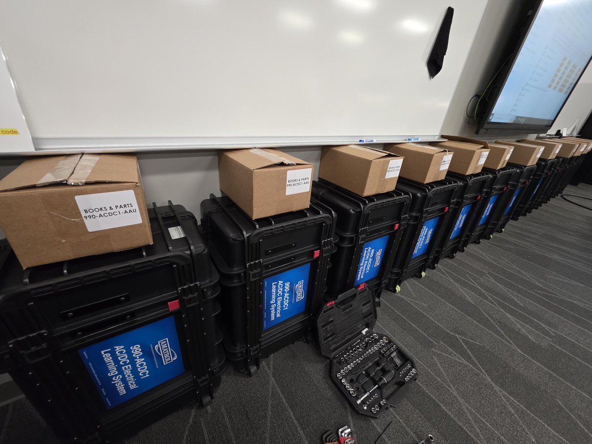 Tech-Labs (@tech_labs) on Twitter photo Exciting install at <a href="/tulsatech/">Tulsa Tech</a>! New <a href="/amatrol/">Amatrol Inc.</a> trainers (85-MT5, 990-ACDC1, 850-HD1) are now powering #HandsOnLearning & #WorkforceDevelopment skills. ⚡
#TulsaTech #Amatrol #CTE #WorkforceDevelopment #HandsOnLearning
okt.to/U0YSlE
#ElectricalTraining #CareerTech #CTE Exciting install at <a href="/tulsatech/">Tulsa Tech</a>! New <a href="/amatrol/">Amatrol Inc.</a> trainers (85-MT5, 990-ACDC1, 850-HD1) are now powering #HandsOnLearning & #WorkforceDevelopment skills. ⚡
#TulsaTech #Amatrol #CTE #WorkforceDevelopment #HandsOnLearning
okt.to/U0YSlE
#ElectricalTraining #CareerTech #CTE