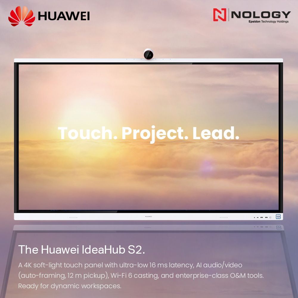 nology_sa's tweet image. Capture every detail with the IdeaHub S2

Featuring a 4K soft-light display, AI-powered 4K camera, beamforming mics, and Wi-Fi 6 direct projection. 

Meetings have never looked or sounded clearer. Elevate your collaboration.

#Huawei #IdeaHubS2 #4KMeetings #WorkSmart #Nology
