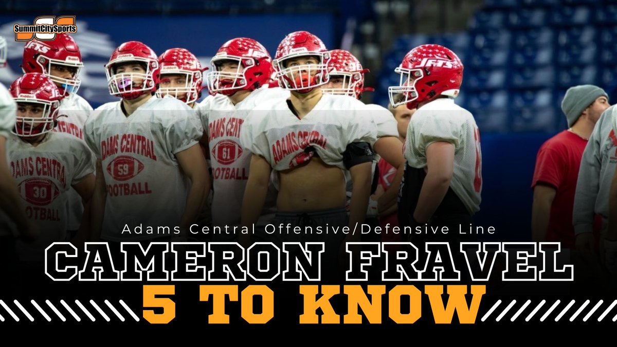 260sports's tweet photo. At 6’2”, 220 lbs with a 4.75 40, Cam Fravel anchored Adams Central’s 2024 title run — paving the way for 548 points & 5,000+ yards while stacking 88 tackles, 15 TFL & 9.5 sacks to earn All-Conference & All-State honors. His leadership helped the Flying Jets capture their 2nd state crown (first since 2000), highlighted by a 20-13 semistate win at Andrean. 
🔥 Check out this edition of 5 to Know featuring Cameron Fravel! @cameronfravel26 @AdamsCentral 
https://t.co/8dkj7USjLC

#FatherKnowsBest #AdamsCentral #StateChamps #NEIndianaFootball