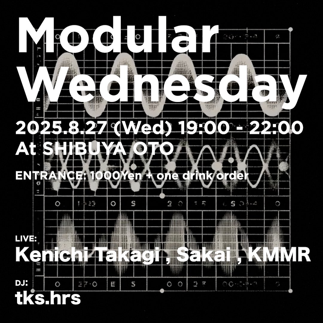 というわけで、来週水曜日は #モ水 です。
KMMRさん、Takagiさんお二方とも超カッコ良いのでぜひ！