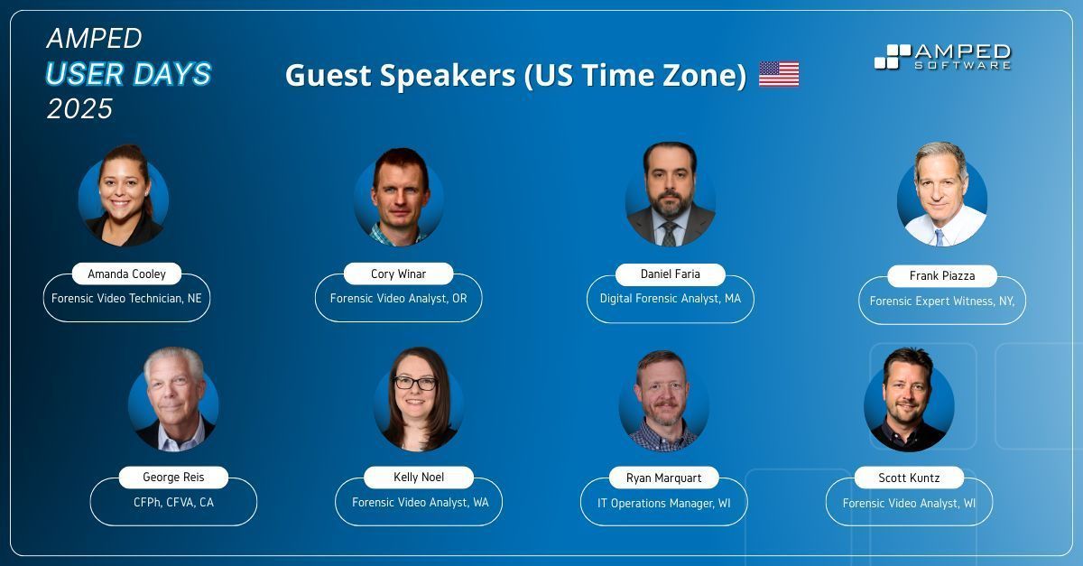 Join us for Amped User Days 2025, on Zoom from Sep 9-11! Engage with the digital forensics community. Don't miss US time zone virtual roundtables hosted by Martino Jerian and Blake Sawyer, tackling key challenges in forensic video analysis. Register now! 
buff.ly/jzxGlKA
