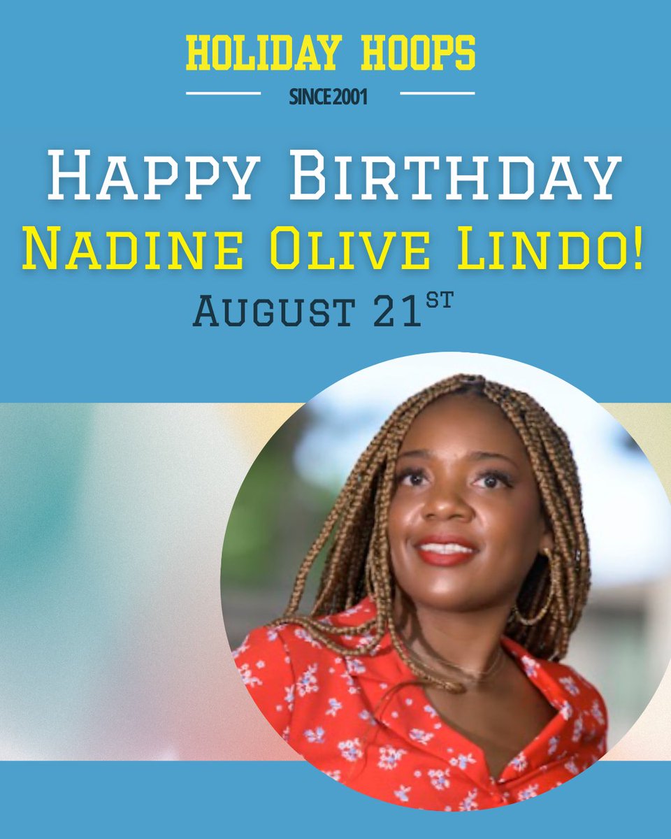 Happy Birthday Nadine Olive Lindo 🎉
(8/21) - Advisory Council member with a warm heart and brilliant pen. Nadine is an arts champion, education advocate, and master storyteller for Holiday HOOPS.
