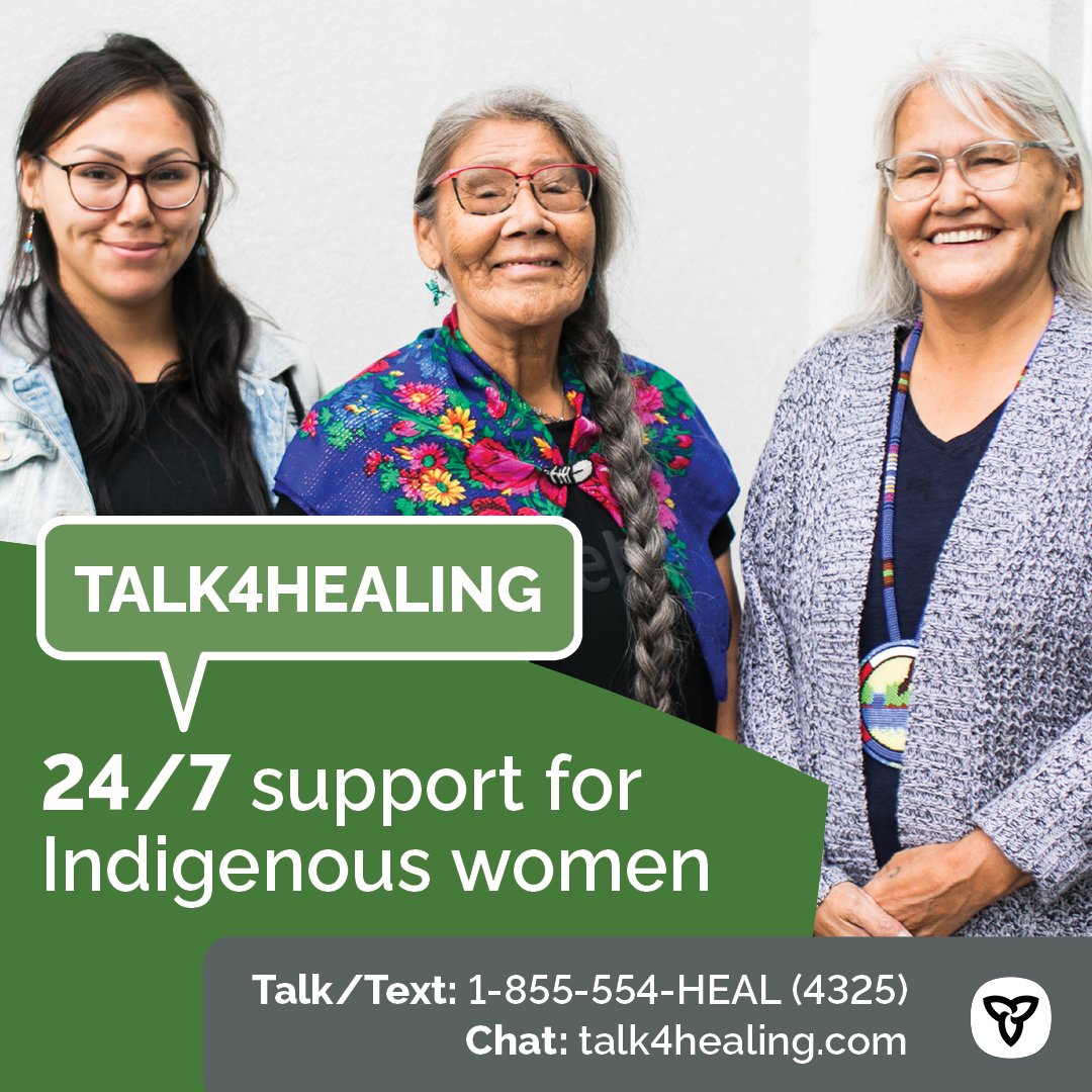 Indigenous Link (@aboriginal_link) on Twitter photo RT <a href="/WomenON/">Ontario Women</a>: Run by & for Indigenous women, <a href="/Talk4Healing/">Talk4Healing</a> is a free & confidential helpline that offers culturally grounded counselling, advice & support in a safe & accepting environment. Help is available 24/7.
Talk and text: 1-855-554-HEAL (4325)
Chat: talk4healing.com RT <a href="/WomenON/">Ontario Women</a>: Run by & for Indigenous women, <a href="/Talk4Healing/">Talk4Healing</a> is a free & confidential helpline that offers culturally grounded counselling, advice & support in a safe & accepting environment. Help is available 24/7.
Talk and text: 1-855-554-HEAL (4325)
Chat: talk4healing.com