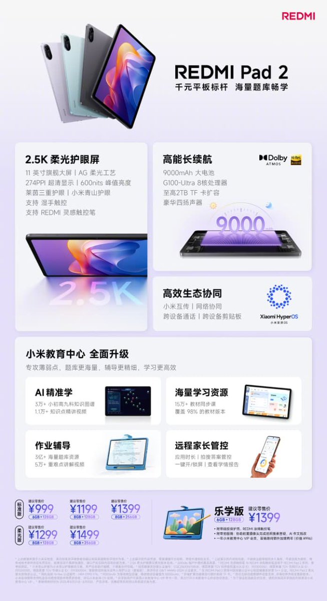 Redmi Note 15 series, Redmi Pad 2 launched in China.