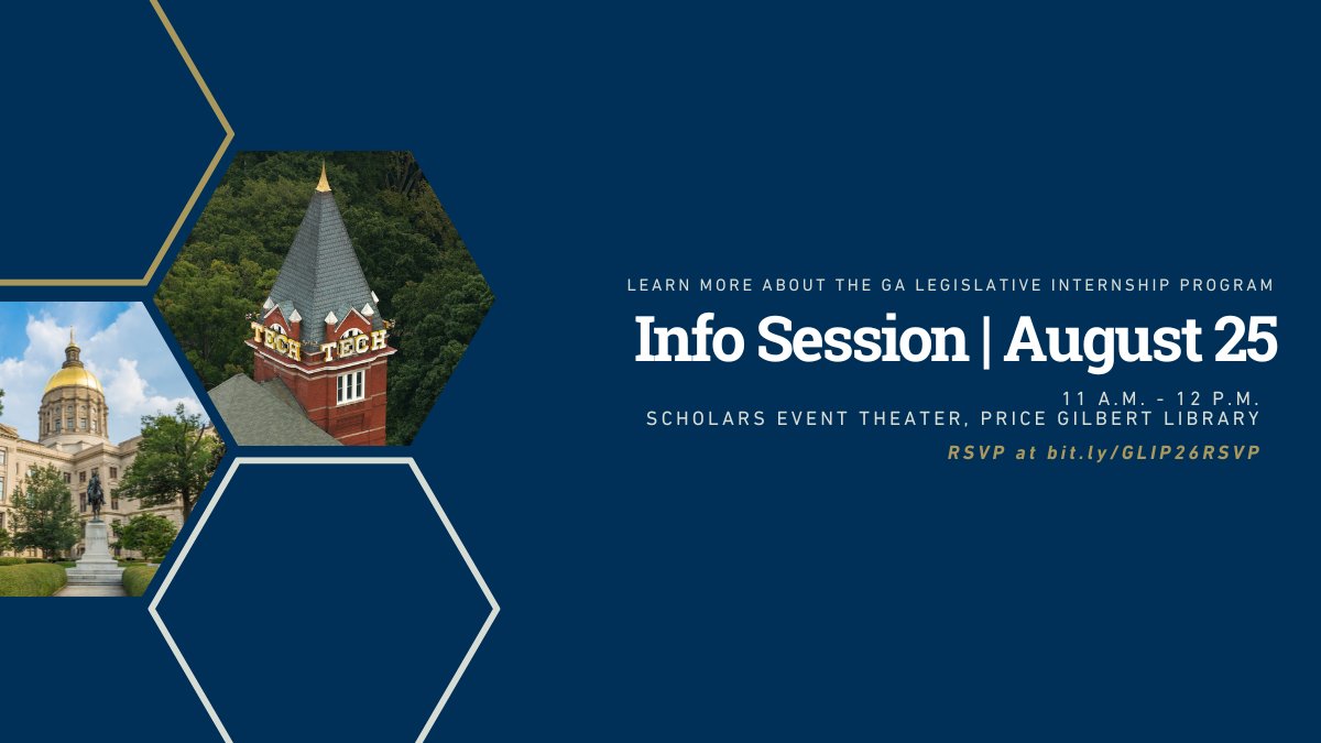 capitolJackets's tweet photo. ⭐️Georgia Tech Students⭐️
Interested in working at the State Capitol this spring? 
Join us next week to learn more about the Georgia Legislative Internship Program! https://t.co/E2LFSZ30c6