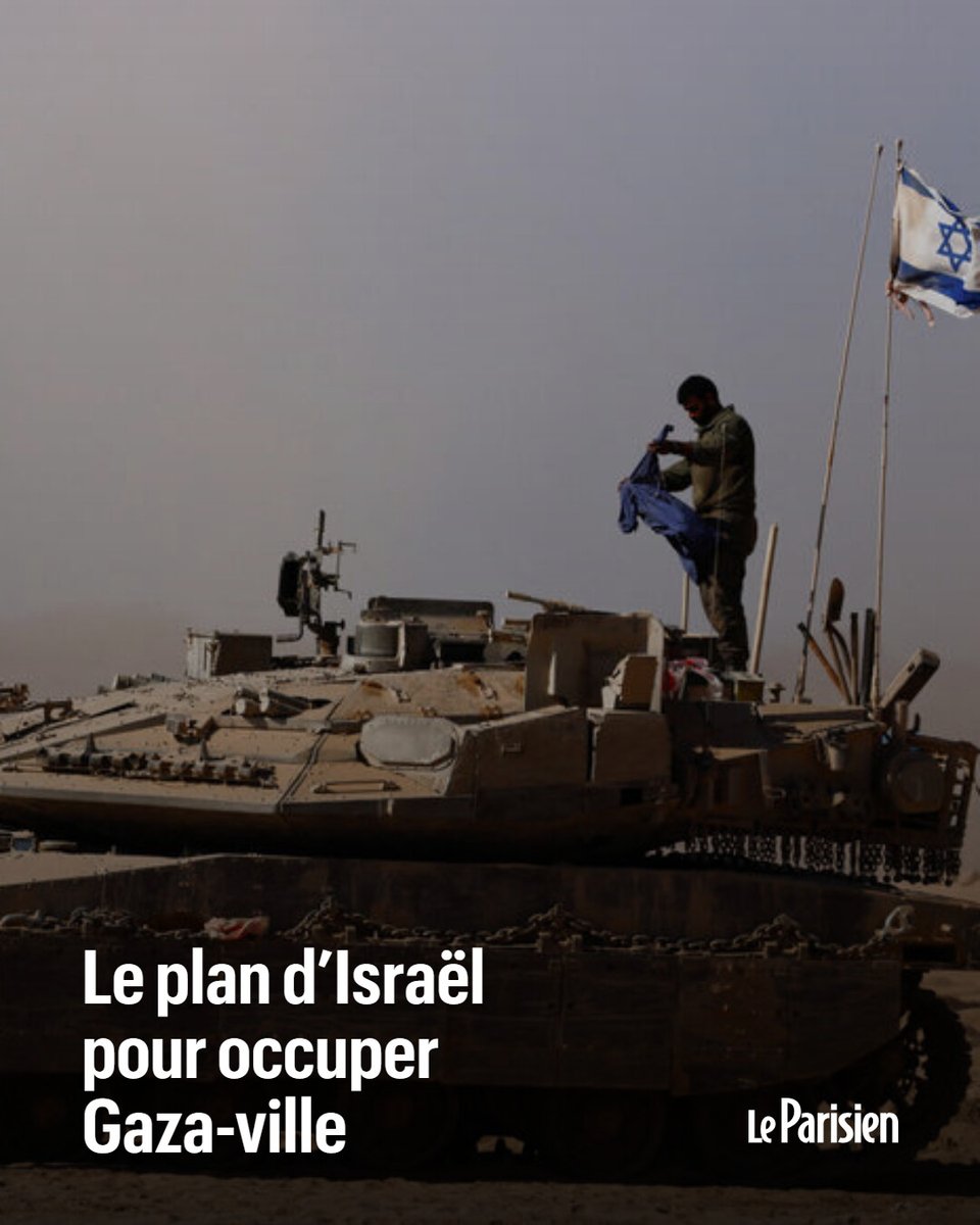 le_Parisien's tweet photo. Tsahal s’apprête à lancer l’opération «Chars de Gédéon II», une offensive d’envergure visant la prise de contrôle de la ville de Gaza

Le plan, présenté ce jeudi au Premier ministre Benyamin Netanyahou, prévoit la mobilisation de 130 000 réservistes 

➡️ https://t.co/OhlsUwQUYZ https://t.co/oSR2b8Uenx