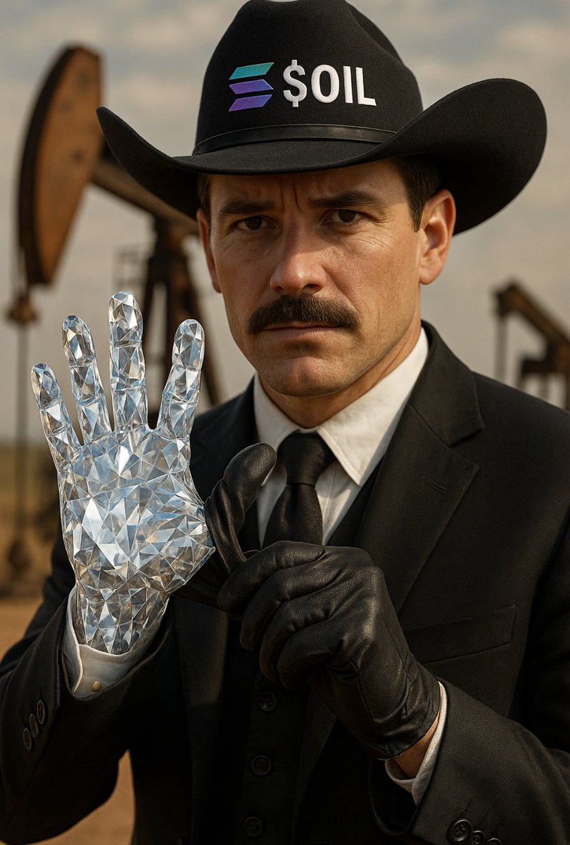 OilMan_710's tweet photo. Paper hands get buried in West Texas. 

Diamond hands run the rigs. #OILMAN

#Solana #Diamondhands $Oil #Bullrun #Altseason #Memecoin #Dexscreener https://t.co/Fu7GXl43mF