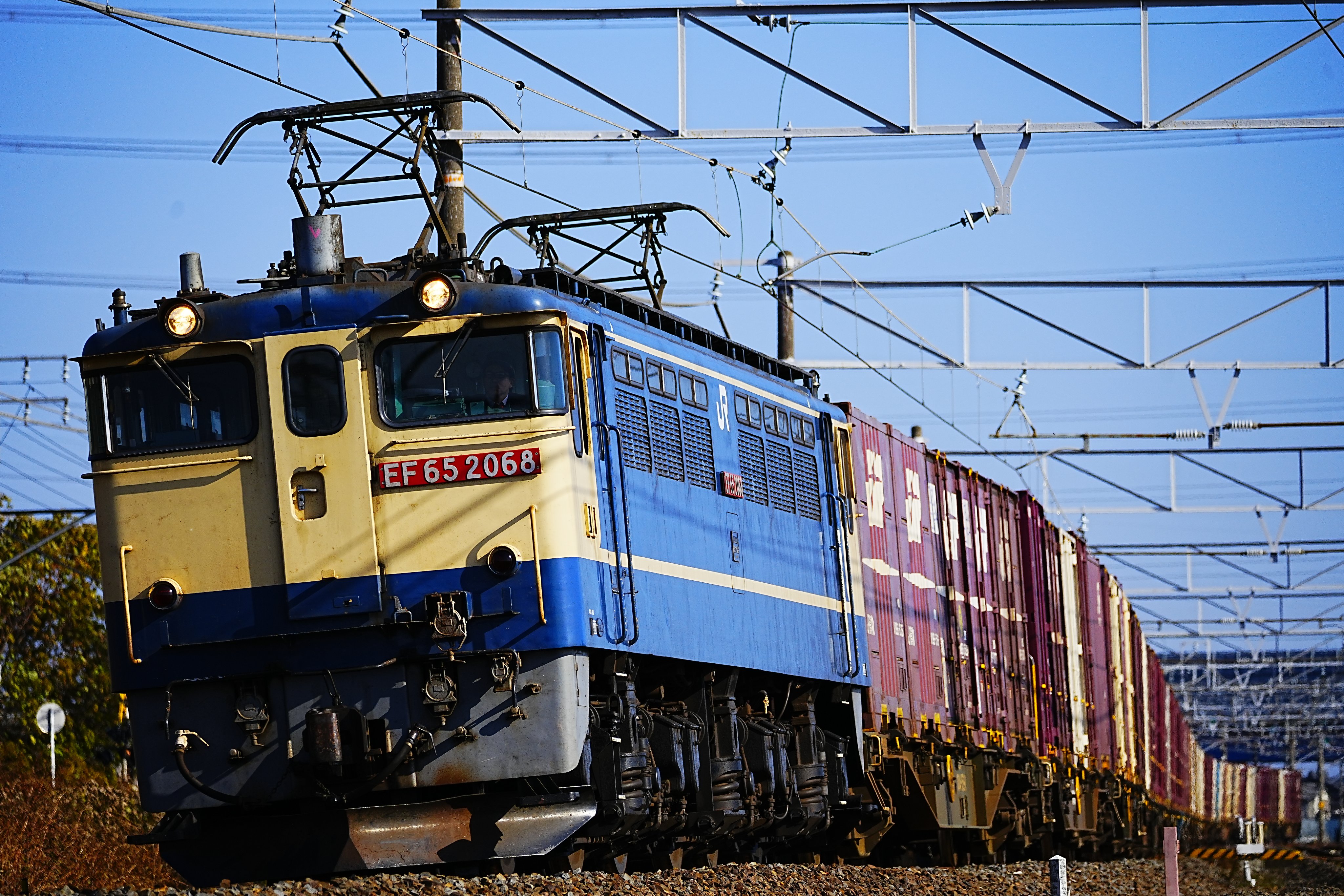 KATSUMI EF65 ナハネ20/21/60周年記念貨車 11/21 EF65-2067+東京臨海高速鉄道71-000形ﾄﾘZ11編成 甲種輸送