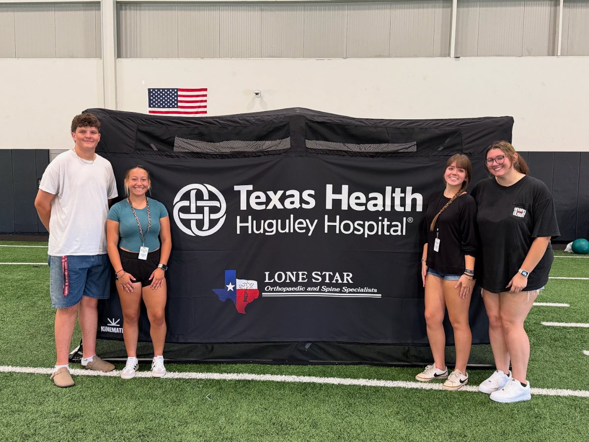Thank you so much to TX Health Huguley Sports Medicine and Lone Star Orthopedic for our awesome medical tent! Your generosity helps us take care of our athletes and keep them healthy.