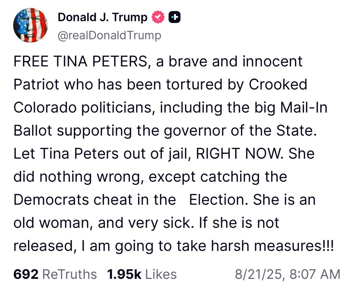 She didn’t ‘catch Democrats cheating.’ She literally turned off cameras and let unauthorized people mess with voting machines. The jury convicted her. The appeals court upheld it. The only thing ‘crooked’ is your definition of innocence.