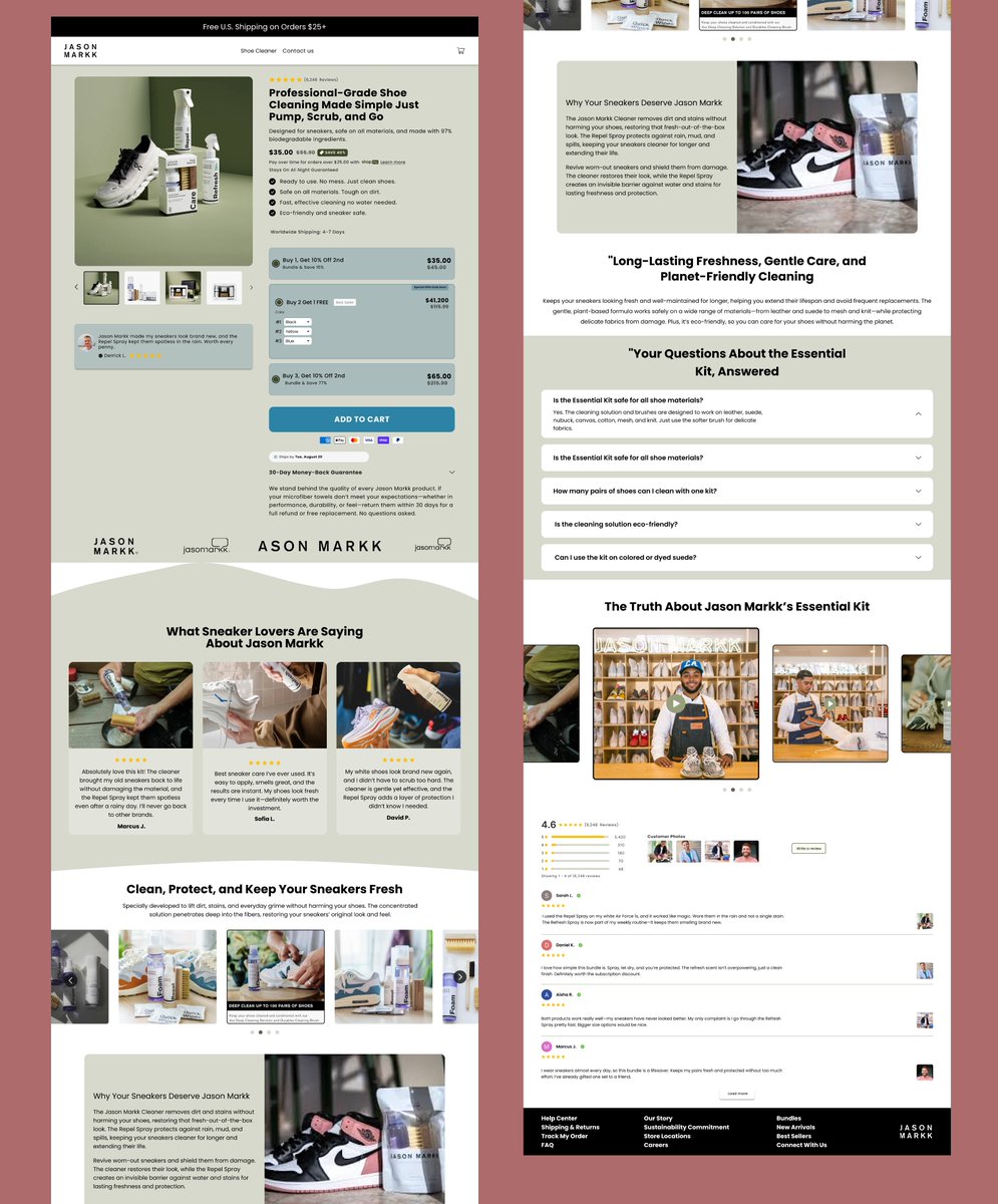 i90235's tweet image. Here’s a Product Detail Page I designed for an online store. A good PDP builds trust and drives sales. If you need a clean, professional, and high-converting product page for your Shopify or ecommerce store, my DMs are open. Let’s work together.