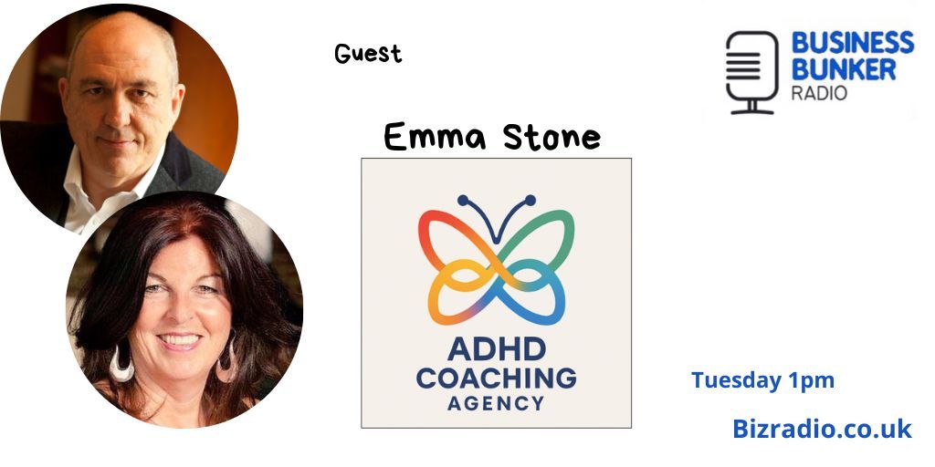 With me &amp; <a href="/julesserkin/">jules serkin</a> on the next #BBunker Radio Show our guests are 

Emma Stone of ADHD Coaching Agency adhdcoachingagency.com 

Plus an interview with Sam Spillett of KPM Accounts 

All the details click here bizradio.co.uk