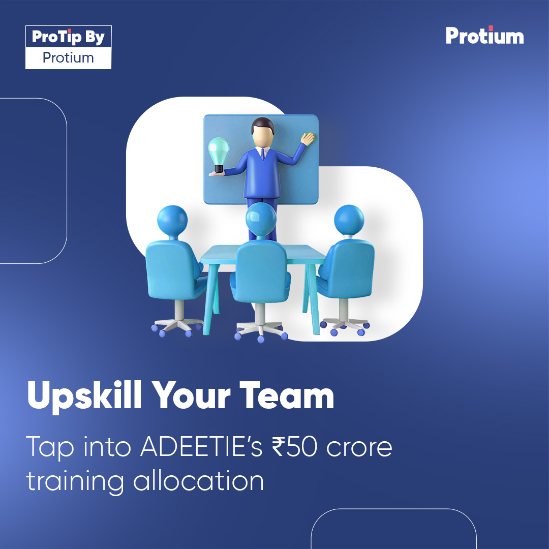 protiumind's tweet photo. MSMEs can turn the ₹1000 crore ADEETIE scheme into real growth by using audits, training &amp; verified savings to cut costs and boost credibility. This week’s #ProTips by Protium breaks it down: go green with proof, not just intent.
#MSMEs #GreenMSME #ADEETIE #ProTipsByProtium https://t.co/OOcc7V6vr0