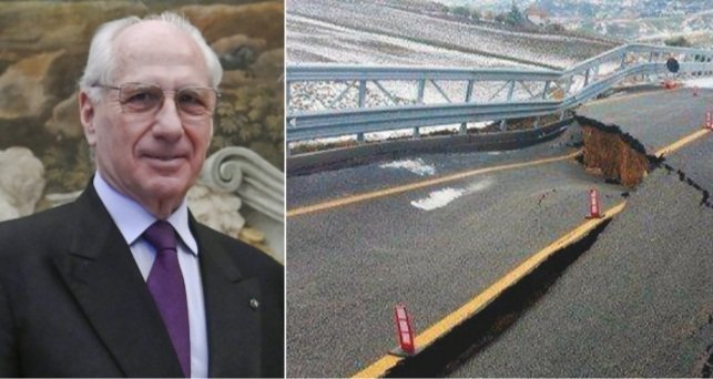 2014, Sicilia: Viadotto inaugurato a Natale crolla a Capodanno, chiesti 4 anni al Presidente ANAS Pietro Ciucci, oggi chiamato da Salvini per gestire la costruzione di quella che sarà la più imponente opera infrastrutturale al mondo: Il Ponte sullo Stretto di Messina.
SIPARIO!