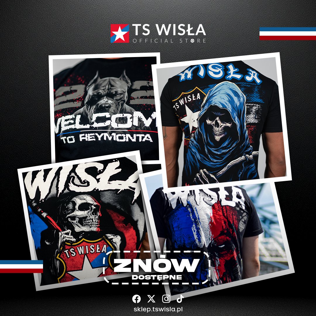 💀 DUŻA DOSTAWA KOSZULEK Z OSTREJ KOLEKCJI! 💀

Wjechała pełna rozmiarówka, a w niej najmocniejsze wzory:
⚡ PÓKI ŚMIERĆ NAS NIE ROZŁĄCZY
⚡ WELCOME TO REYMONTA
⚡ TYLKO PRZED BOGIEM PADNIEMY NA KOLANA
⚡ OFFICIAL FANATICS
⚡ POSTAW NA WŁAŚCIWĄ KARTĘ
⚡ ARMIA WISŁY
⚡ KRAKOWSKA