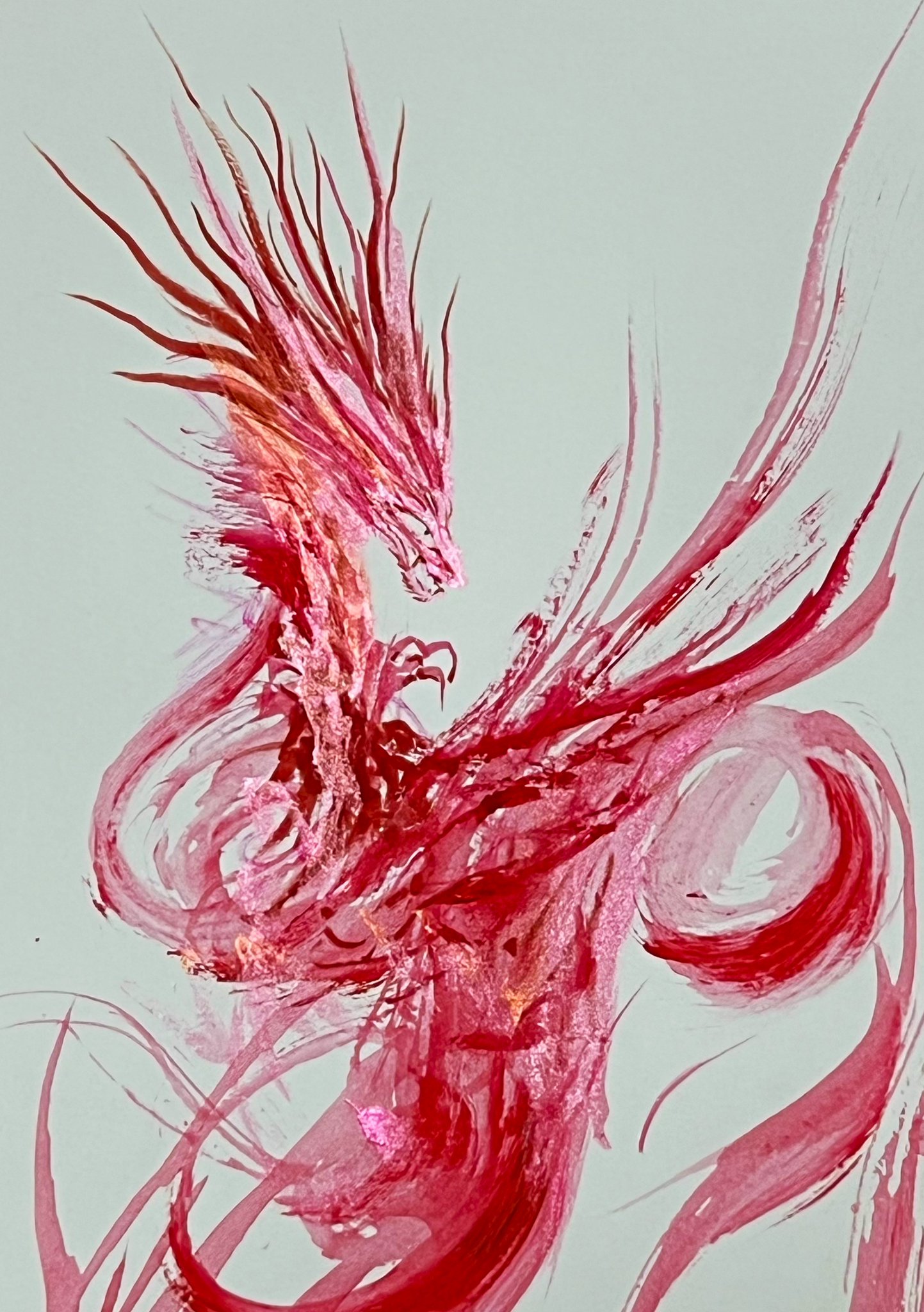 龍神様「原画」 No.380 原画 絵画 龍神様 富士山 青い絵 開運絵画 - メルカリ