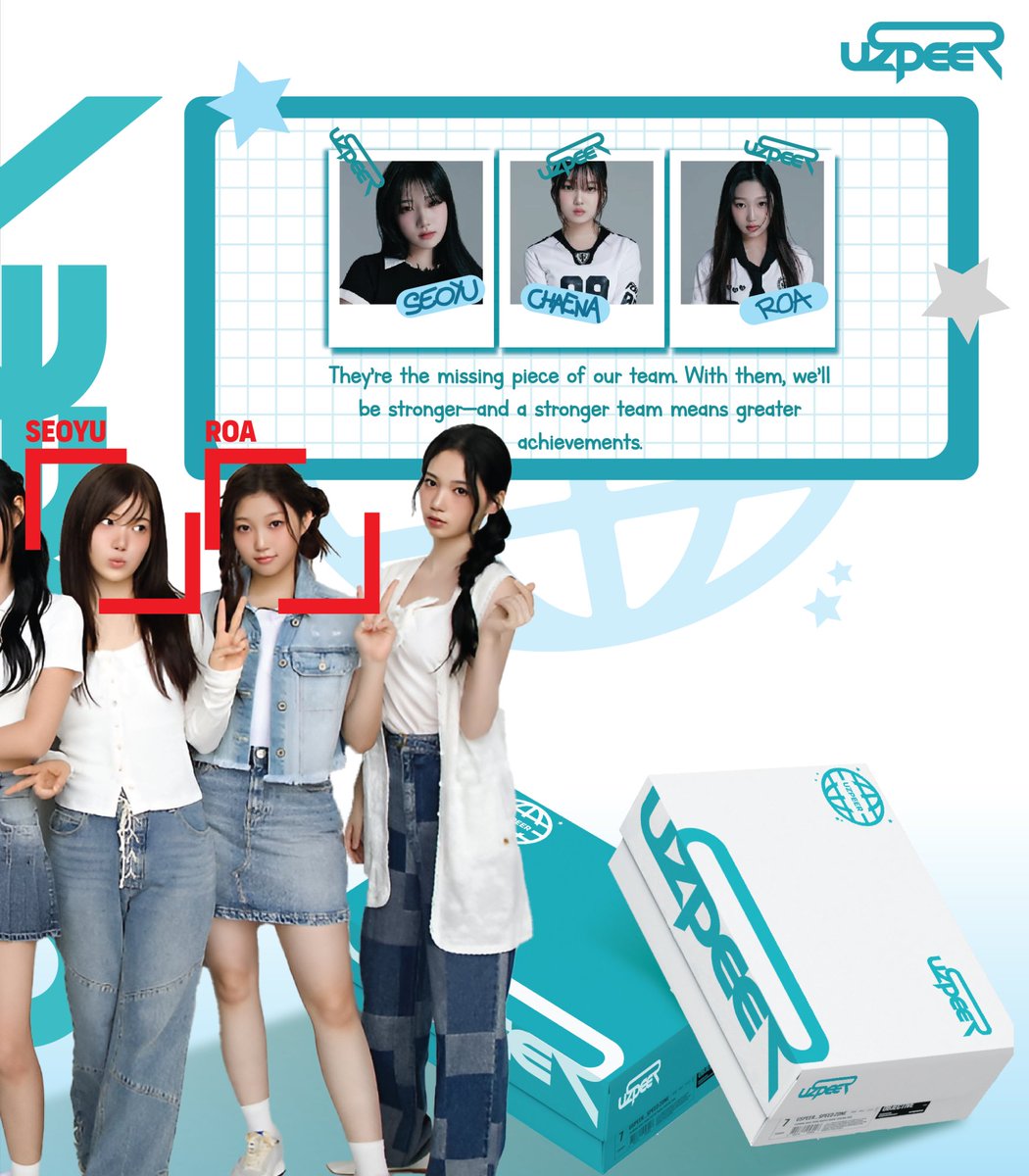 ⠀ 
𝙐𝙕𝙋𝙀𝙀𝙍 is on a mission to reunite with our missing teammates—𝗦𝗲𝗼𝘆𝘂, 𝗖𝗵𝗮𝗲𝗻𝗮, and 𝗥𝗼𝗮. Without them, we can’t reach our 𝘣𝘪𝘨𝘨𝘦𝘳 𝘨𝘰𝘢𝘭𝘴. Help us find them, and join us in a friendly rivalry as the race grows longer ᝰ .ᐟ
⠀