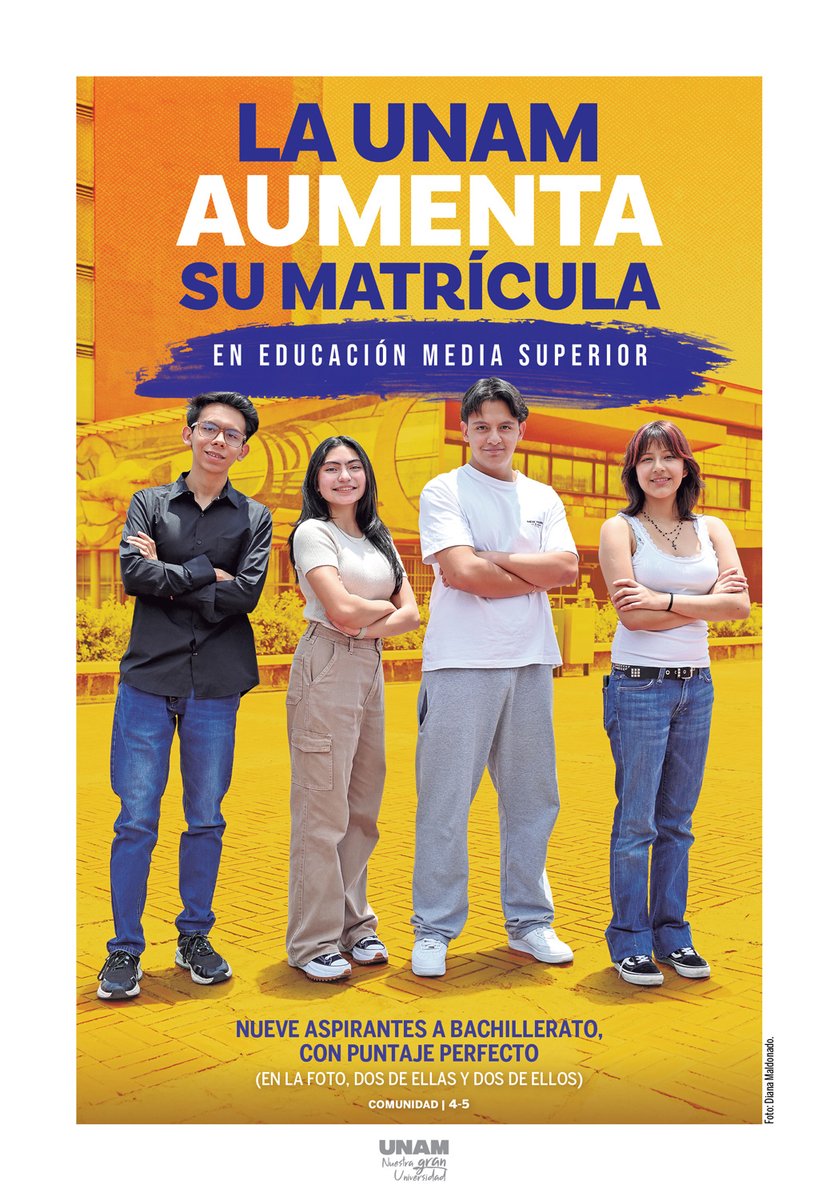 UNAM (@unam_mx) on Twitter photo #Contraportada La UNAM aumenta su matrícula en educación media superior. <a href="/Gaceta_UNAM/">Gaceta UNAM</a> > bit.ly/4mtH5M9 #Contraportada La UNAM aumenta su matrícula en educación media superior. <a href="/Gaceta_UNAM/">Gaceta UNAM</a> > bit.ly/4mtH5M9