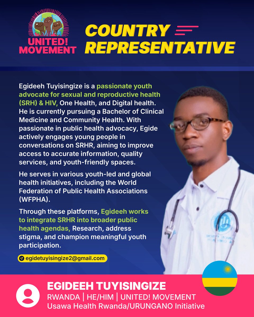 UNITEDMoveESA's tweet image. 📌 Know Your Country Rep!

Meet the last batch of UNITED! Movement Country Representatives. The connectors driving country-level engagement across our 15 ESA focus countries. 

Spotted your Country Rep? Tell us what excites you most about their nomination and what you expect from…