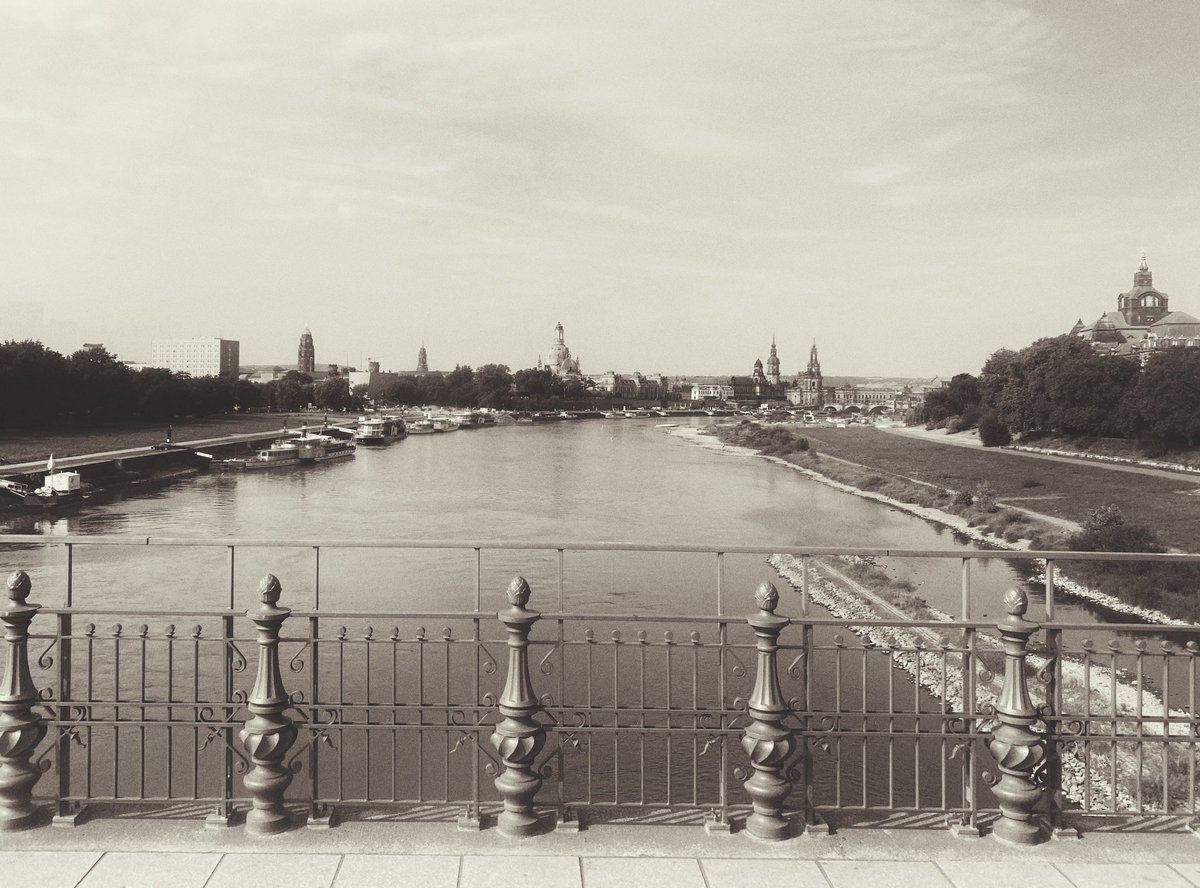 #Dresden heute von der Albertbrücke, Filter #Noir
