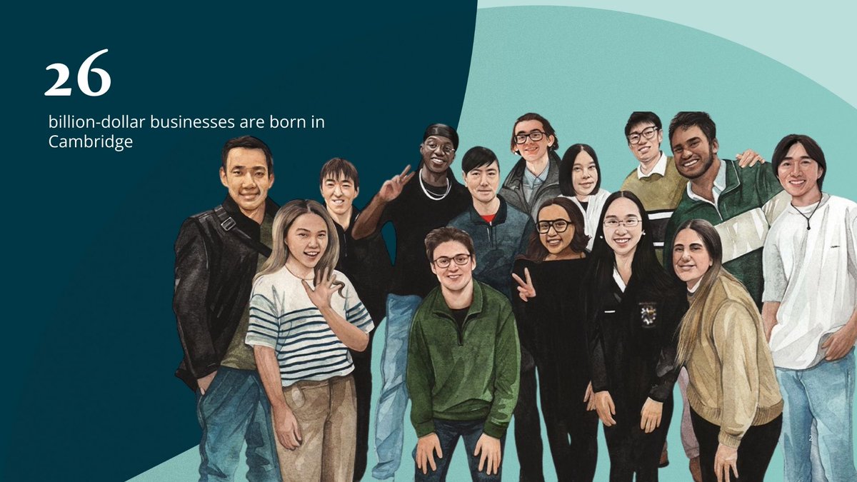 YoursCambridge's tweet image. From 26 billion-dollar businesses to 125 Nobel Prizes, Cambridge's innovation is impressive in numbers. But what's even more remarkable is what lies behind.
It’s the community spirit. The students and partners who find each other. The informal meetups. The late-night…