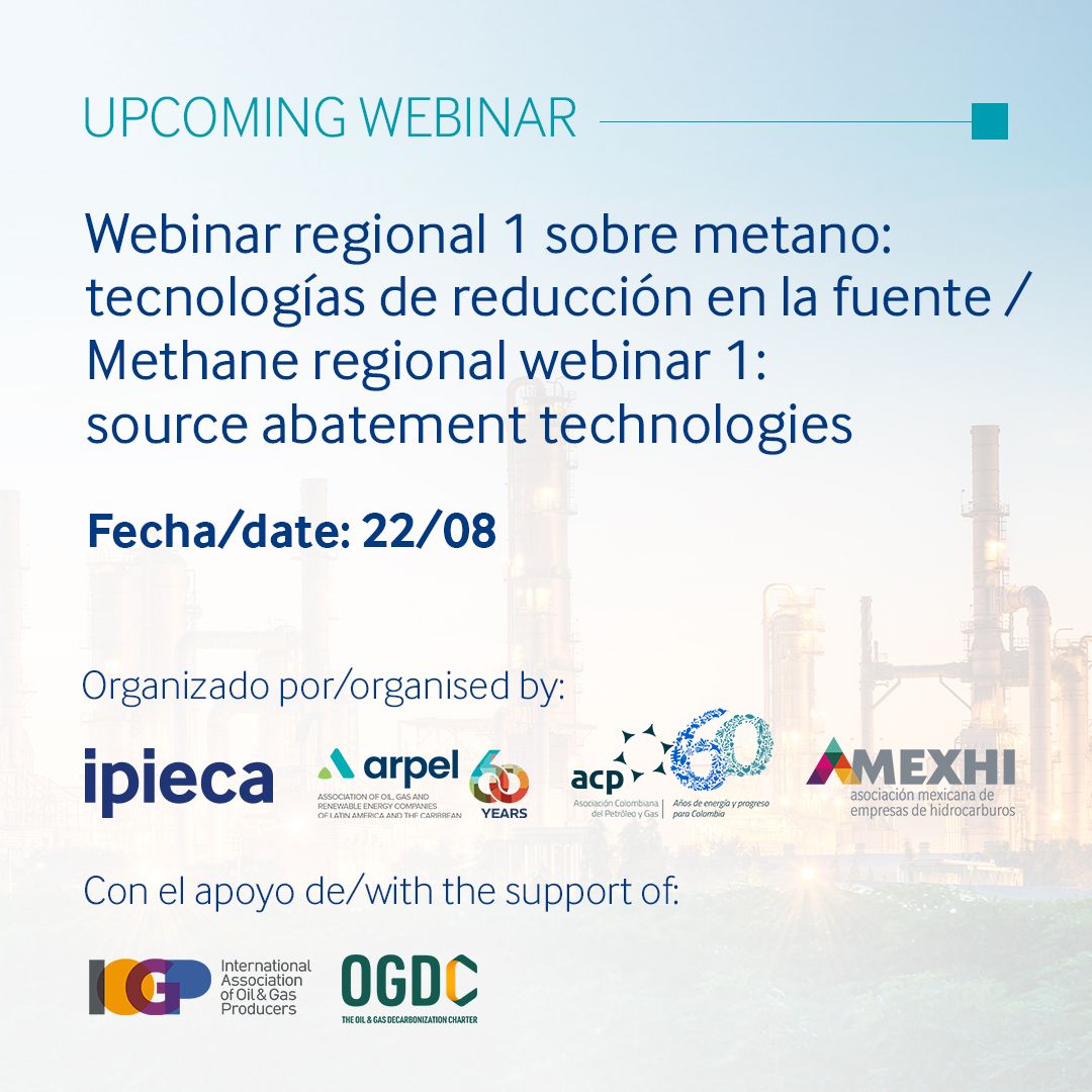 ARPEL_Petroleo's tweet photo. ‼️ [MAÑANA]
🌎 𝐒𝐄𝐑𝐈𝐄 𝐃𝐄 𝐖𝐄𝐁𝐈𝐍𝐀𝐑𝐒 𝐑𝐄𝐆𝐈𝐎𝐍𝐀𝐋𝐄𝐒 𝐒𝐎𝐁𝐑𝐄 𝐌𝐄𝐓𝐀𝐍𝐎
🔗 𝐌á𝐬 𝐢𝐧𝐟𝐨𝐫𝐦𝐚𝐜𝐢ó𝐧: https://t.co/7i4hVqd4kP

#arpel #arpel60 #oilandgas #metano #methane https://t.co/r3jjM7ai2g