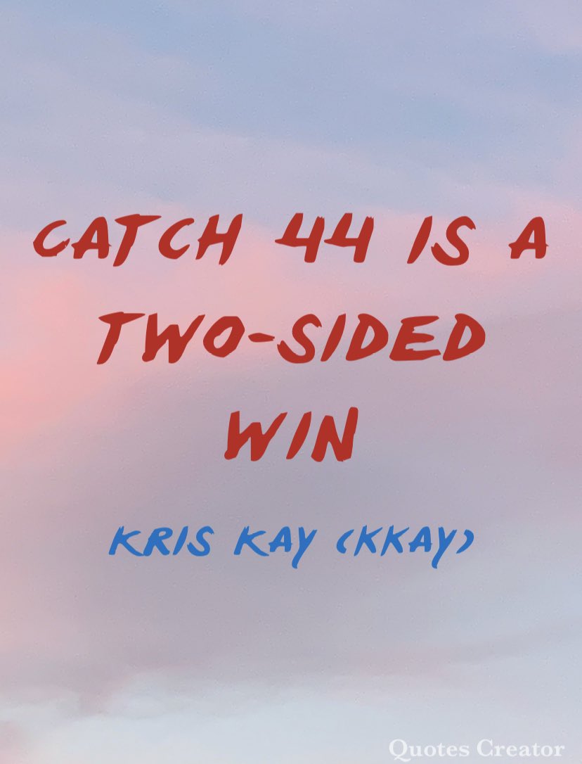 lifeskillsguy's tweet photo. #catch44 #WINWIN #newconcept #quote #originalquote #thursdayvibes
A Catch 44 is a two-sided win https://t.co/6MTRlIBx6c