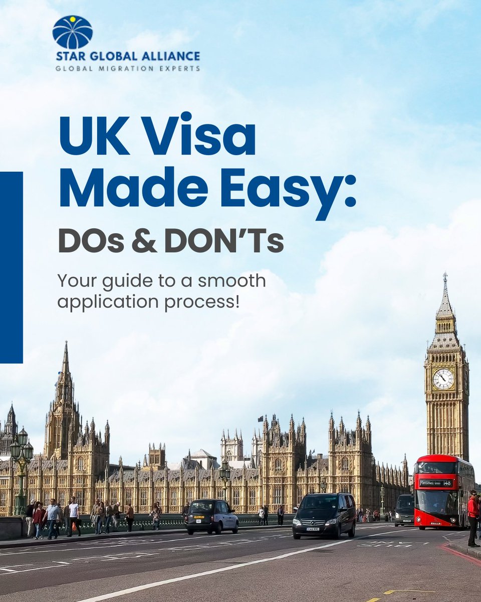 sgeamigration's tweet image. UK Visa Made Easy with Star Global Education Alliance✨

Applying for a UK student visa can feel overwhelming, but with the right guidance, it’s a straightforward journey.

Read the thread!

#StarGlobalEducation #StudyInUK #UKVisaGuide