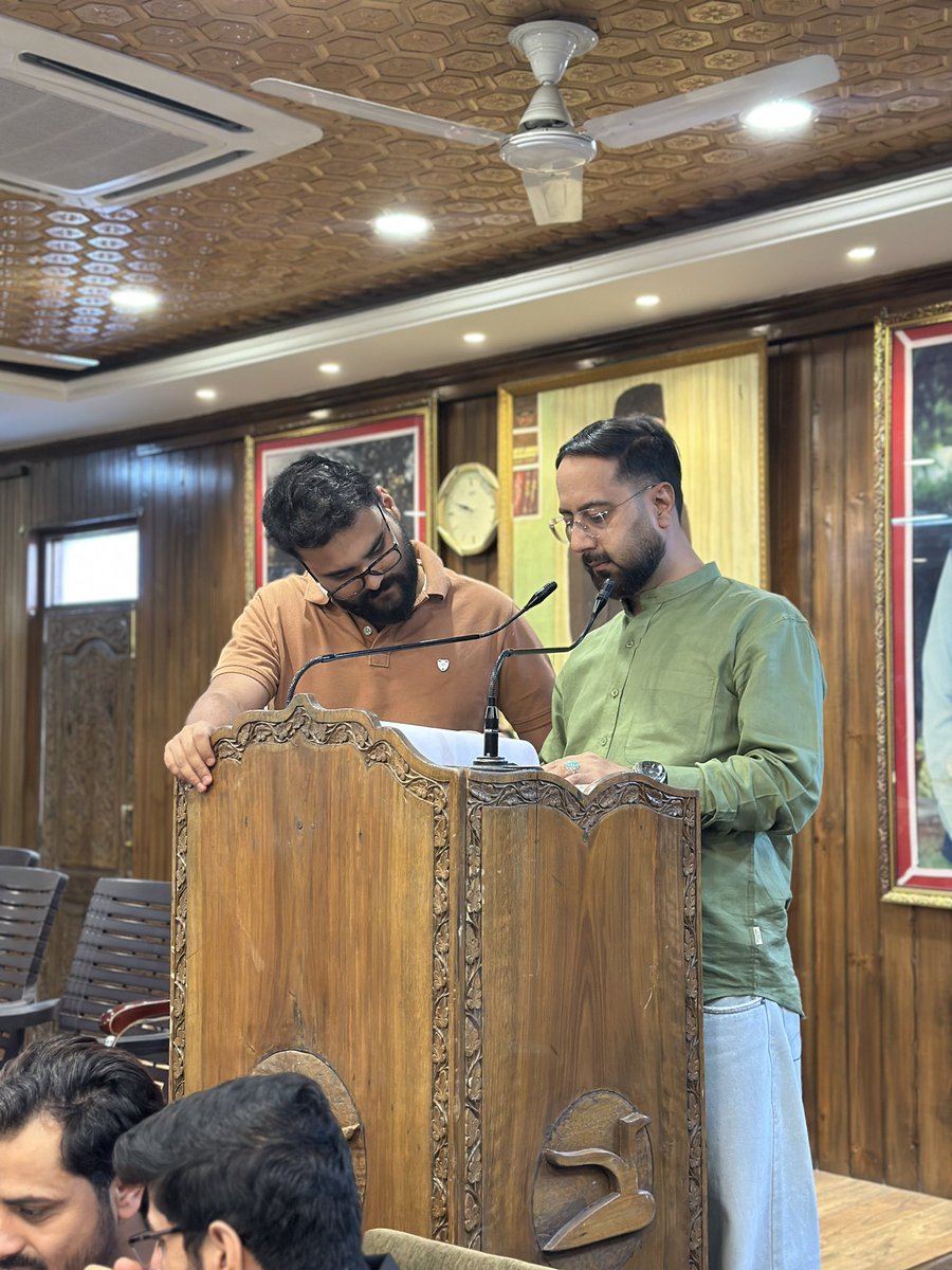 Grateful to the leadership of <a href="/JKNC_/">JKNC</a>  for their trust and support. Today’s session for new office bearers was a great success, thanks to <a href="/Mir_Mushtaq_/">Mir Mushtaq</a> sb Honourable PP Kashmir JKYNC , <a href="/SheikhOvais18/">Sheikh Ovaise</a> sb PS Kashmir JKYNC , <a href="/rayees_mattoo/">Rayees ul Hassan</a> sb worthy Zonal President &amp; other colleagues