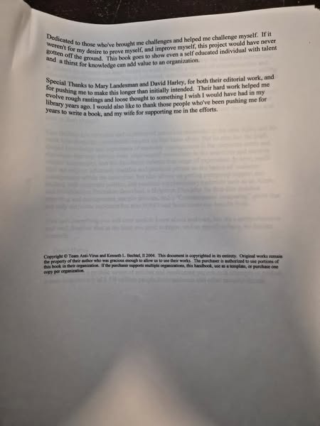 It was  also heavily leveraged for the AVIEN Malware Defense Guide. 2/2