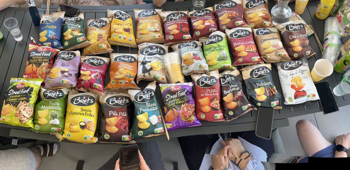 Kimy_tsu's tweet photo. Avec des cousins on avait fait une soirée dégustation et voici le tableau récapitulatif (y’a ses chips pas brets mais avec des goûts chelou) https://t.co/4wBb5G4L3x