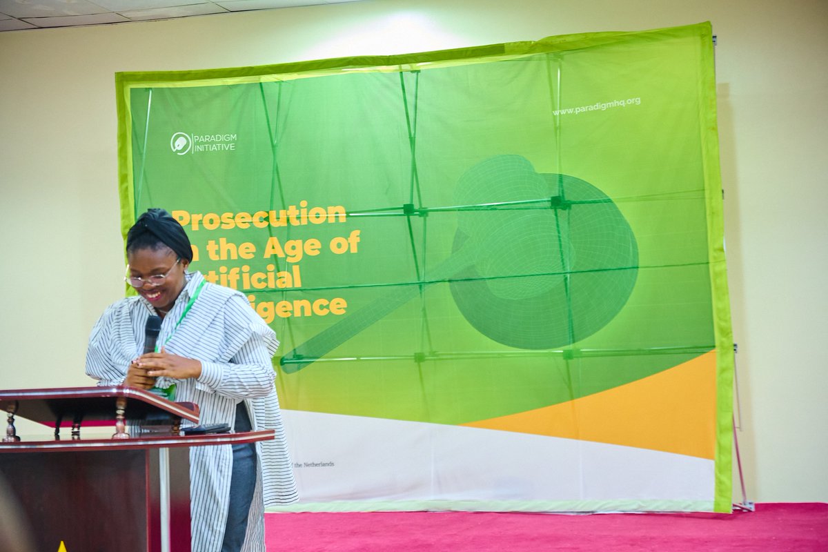 ParadigmHQ's tweet photo. The Digital Rights Academy in Abuja continues today under the theme: “Prosecution in the Age of Artificial Intelligence.”

Led by Paradigm Initiative through the #STANDS Project, with support from @NLinNigeria , prosecutors and legal officers from the Federal Ministry of Justice and across Nigeria are deepening their expertise on:

 ✅ Prosecuting digital rights violations
 ✅ Navigating AI-related abuses
 ✅ Upholding justice in the digital era

#ParadigmInitiative
#DigitalRightsAcademy