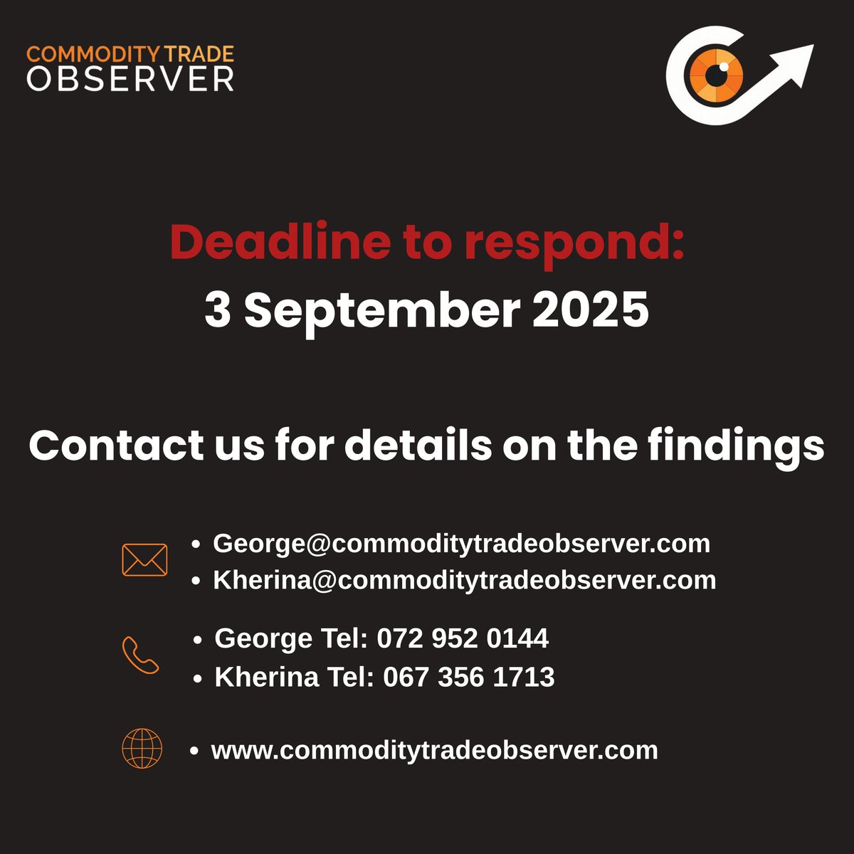 CTObserverSA's tweet image. Update: ITAC publishes Preliminary Findings on Extensive Steel Review of Chapters 72 and 73.
Contact  Commodity Trade Observer For Details On The Findings

#CommodityTradeObserver #ITAC #ExtensiveSteelReview