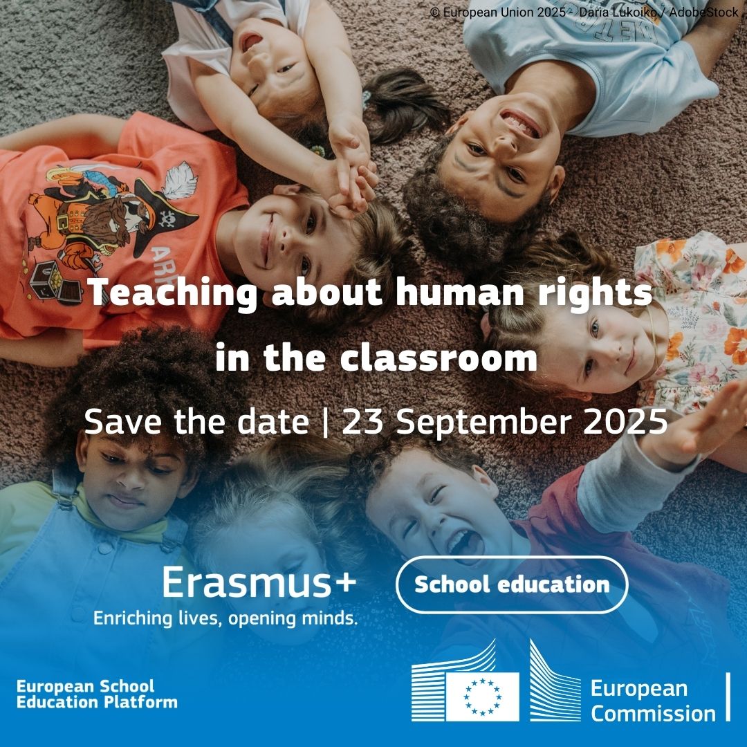 💡 How can teachers bring human rights and children’s rights to life in the classroom?
Join us on 23 September at 16:00 CEST for an interactive webinar with Korina Hatzinikolaou, featuring practical strategies and real examples for students of all ages.
👉 bit.ly/4oGGEiX