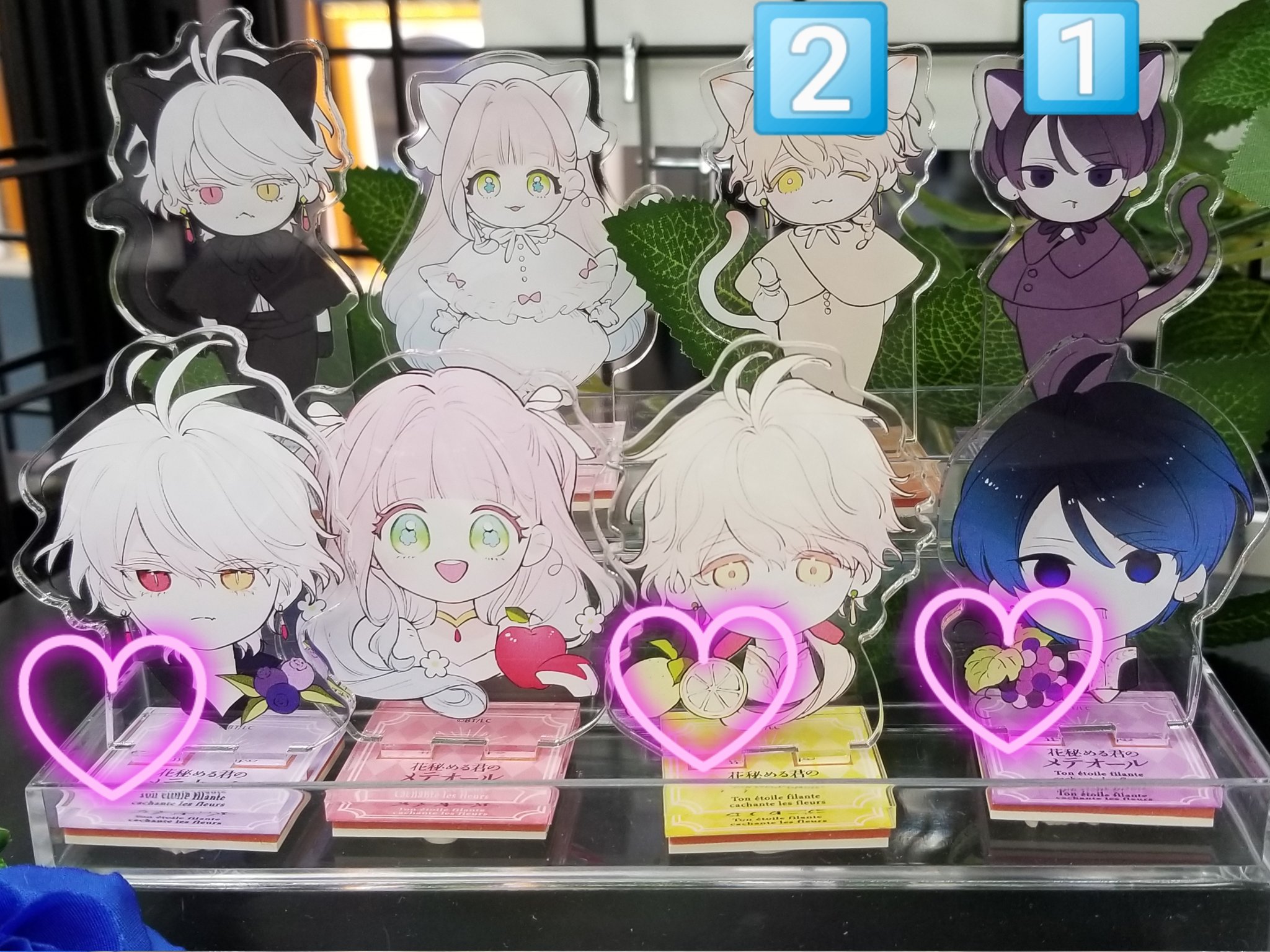 花秘める君のメテオール 花メテ スタンプ オーロラ缶バッジ 花秘める君