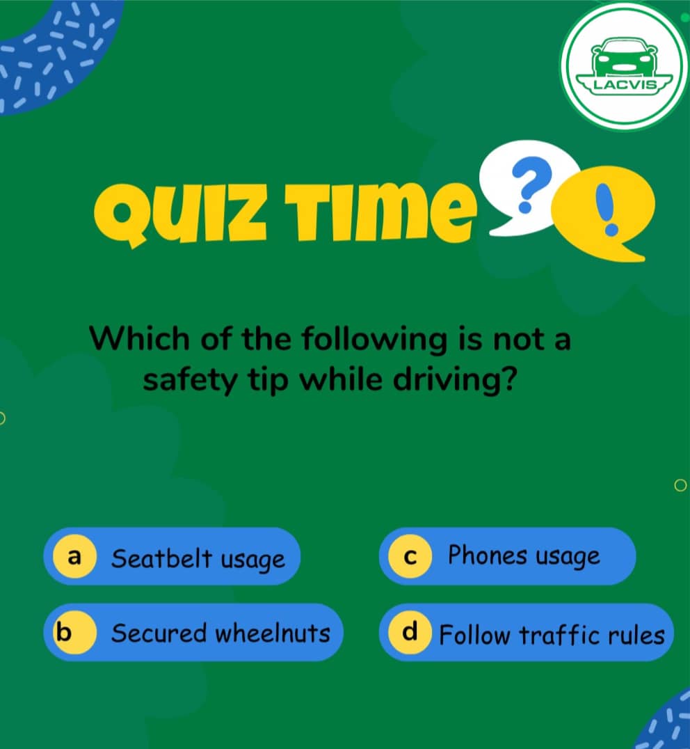 OfficialLACVIS's tweet image. Puzzle time! 
What is your answer, A, B, C, or D?

#Safetymatters #Lacvissafety quiz #Proveyourknowledge #Trafficrules #VehicleInspection
