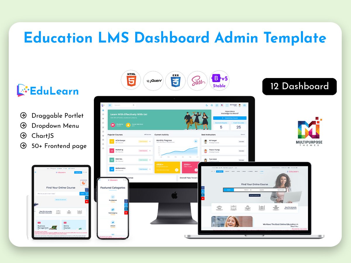MultiStoreTheme's tweet image. Education LMS Dashboard – Smarter Learning with Bootstrap 5
.
Buy Now: themeforest.net/item/edulearn-…
.
#LMSdashboard #Learningdashboard #educationdashboard #leariningtemplate #LMSWebapps #lmsdashboardtemplate #LMSadmintemplate #Onlinecoursedashboard #coursesdashboardtemplate