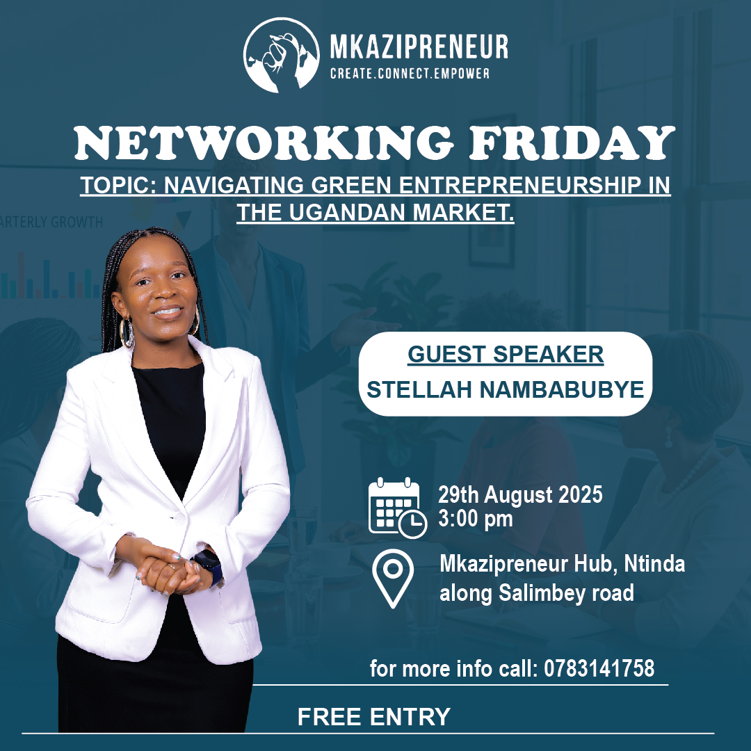 mkazipreneur's tweet image. Many women remain reluctant to start or sustain green businesses, often viewing them as less profitable.

This month’s Networking Friday features @stellahmas, who will unpack strategies on how green businesses can expand their reach &amp;amp; thrive.

👉 Register now:…