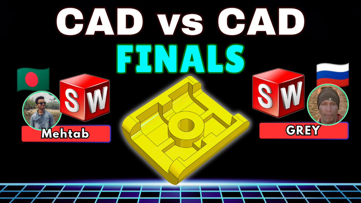 CAD vs CAD esports 🎮 Tournament FINALS! 🔥 Battle 1: youtube.com/watch?v=t5vZsq…

Register and Sign Up for FREE 📋 for our next tournament: youtube.com/watch?v=2OgSFO…

#CAD #tournament #esports #competition #solidworks #onshape #catia #fusion #toby
