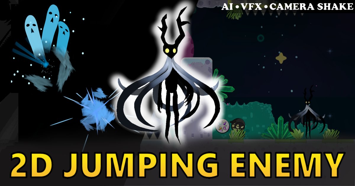 Aether2D's tweet image. 🚀New Unity 2D Asset!
Jumping Enemy AI for platformers: patrol, jump attack, camera shake, VFX, SFX & full animations.
Easy to use, fully customizable & URP/Built-in ready.
🔗u3d.as/3vmd
cc @AssetStore
#Unity2D #GameDev #IndieDev #Platformer #UnityAssets #GameAssets